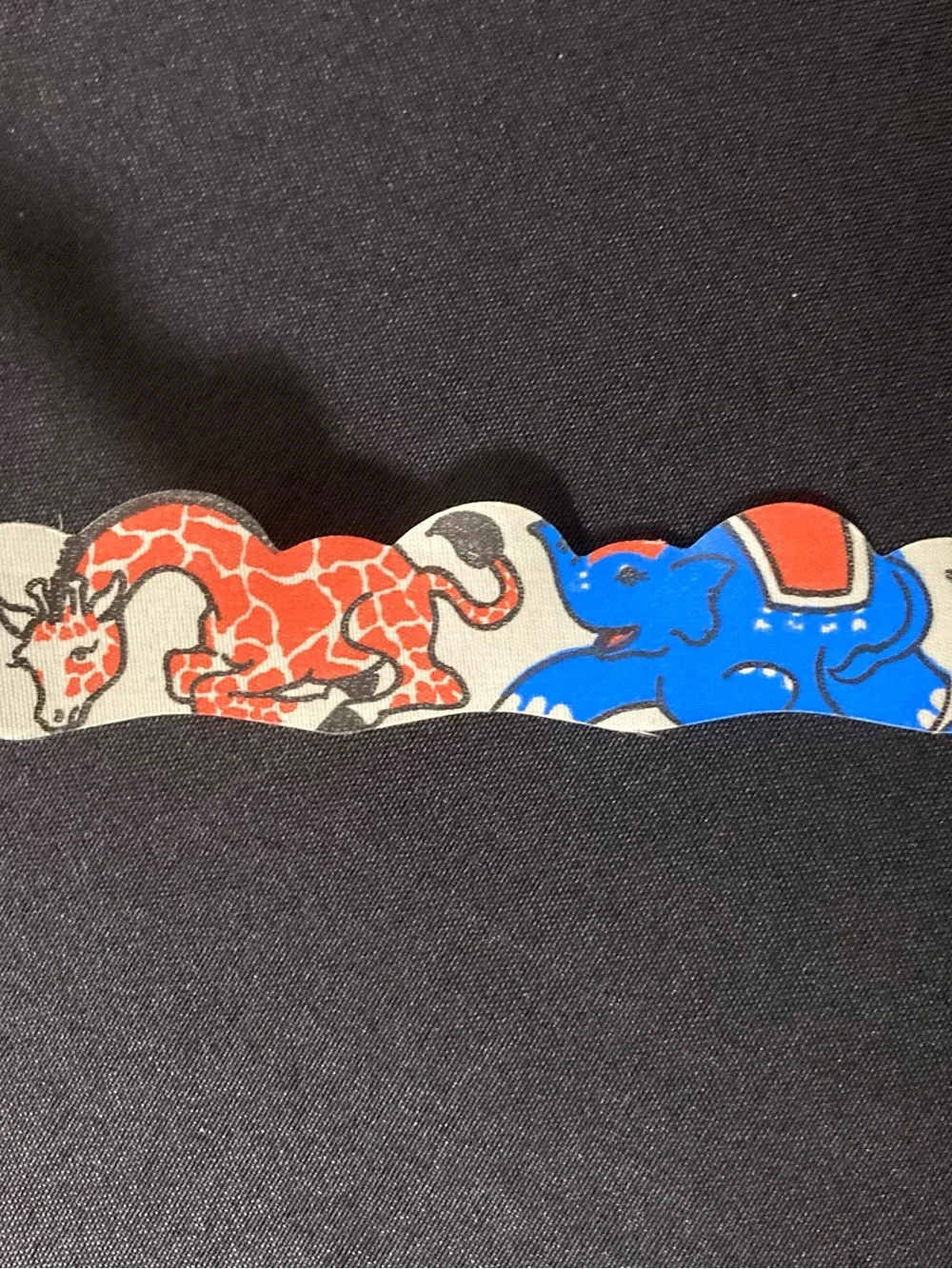 Vintage Reel Impressions Cuddly Critters Circus Animals Satin Ribbon 1 1/4 x 123